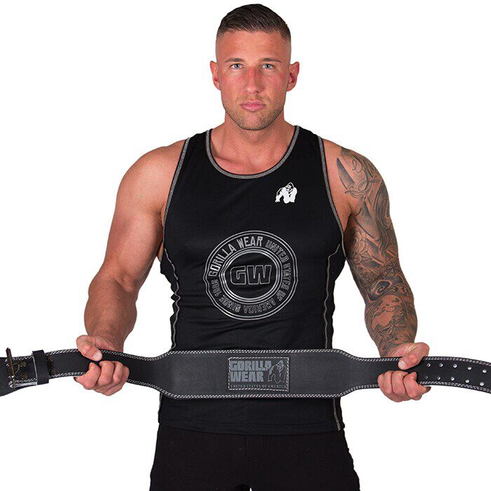 4 Inch Polstret L&oslash;ftebelte L&aelig;r Svart