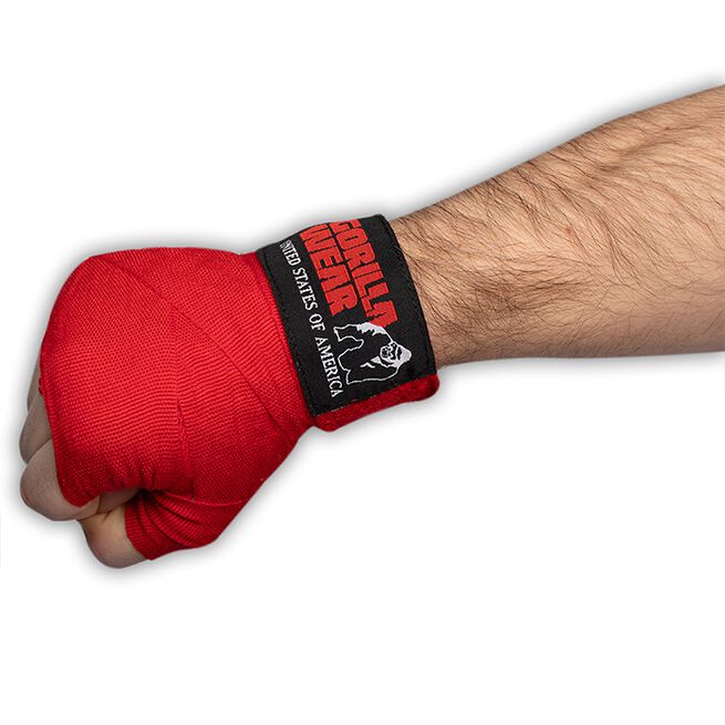 Boxing Hand Wraps, Red, 3 m 