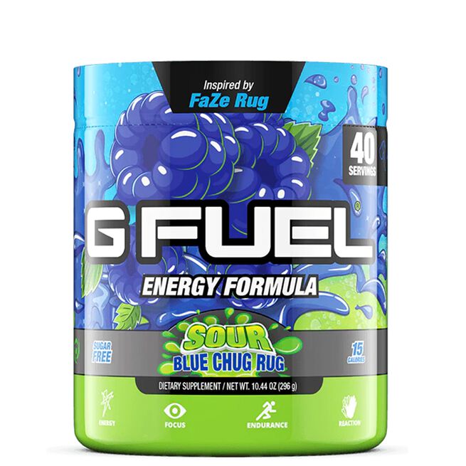 G Fuel Energy Formula Energidrikkpulver 40 porsjoner Sour Blue Chug Rug