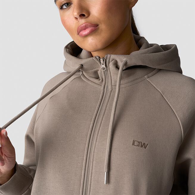 Everyday Zip Hoodie Wmn, Greige