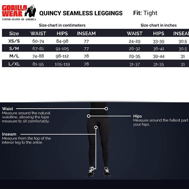 Quincy Seamless Leggings, Black