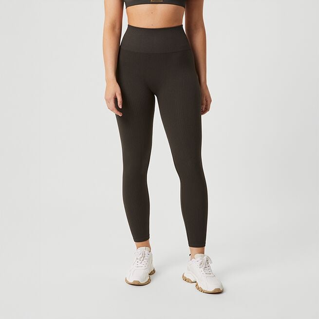 Seamless Ribbed Bukser Peat