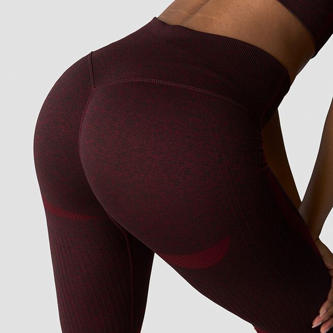 Soft Seamless Tights, Burgundy Melange