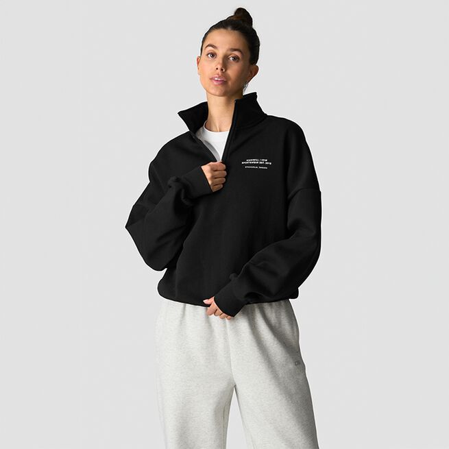 Everyday 1/4 Zip Crewneck Svart
