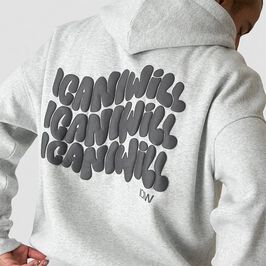 Everyday Relaxed Hoodie Print, Light Grey Melange, L  Everyday Relaxed Hettegenser Grå