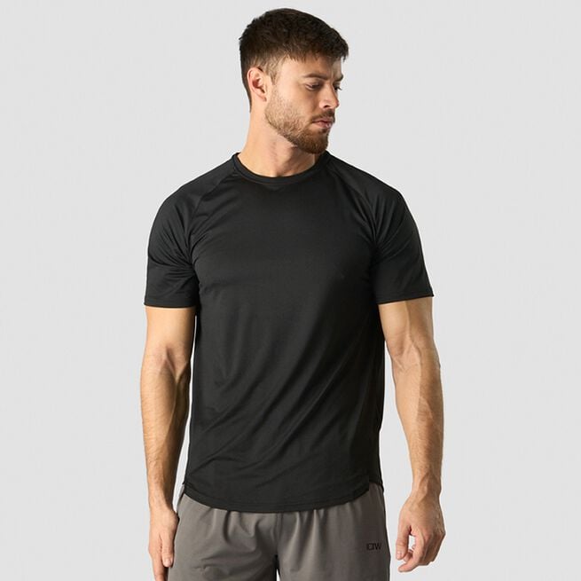 ICANIWILL Stride Raglan T-shirt, Black