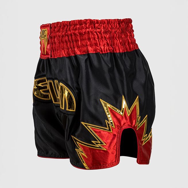 Inferno Muay Thai Shorts Svart Gull Rød