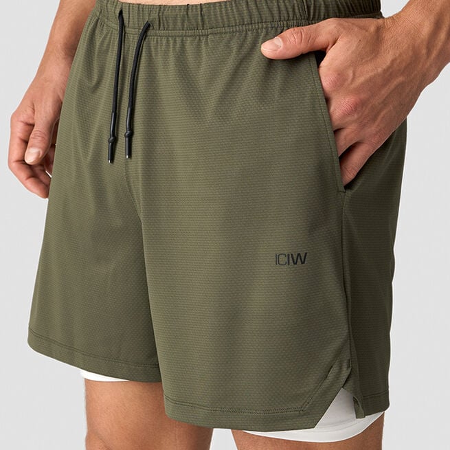 Stride 2-in-1 Shorts, Army