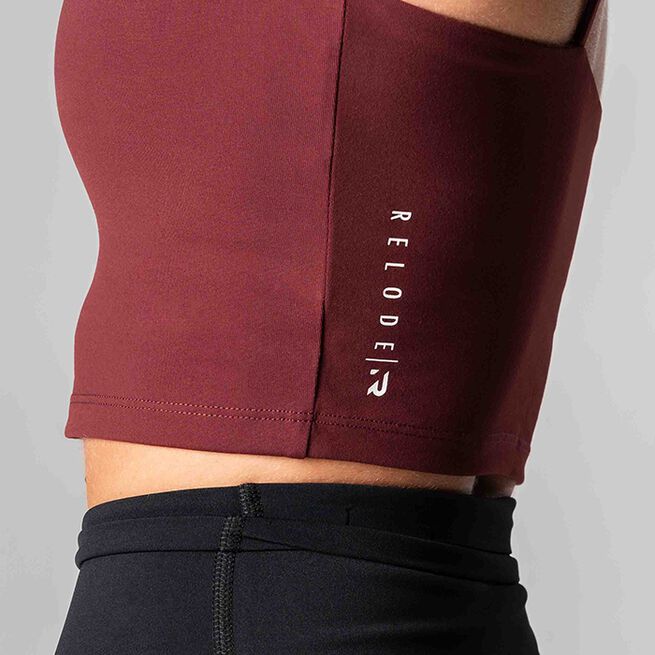 Relode Core Crop Top, Red