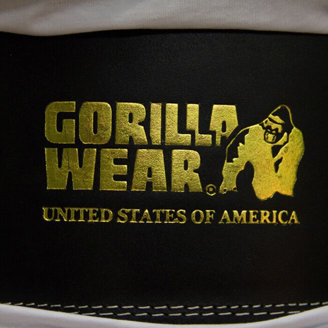 6 Inch polstret Løftebelte Lær Svart/Gull