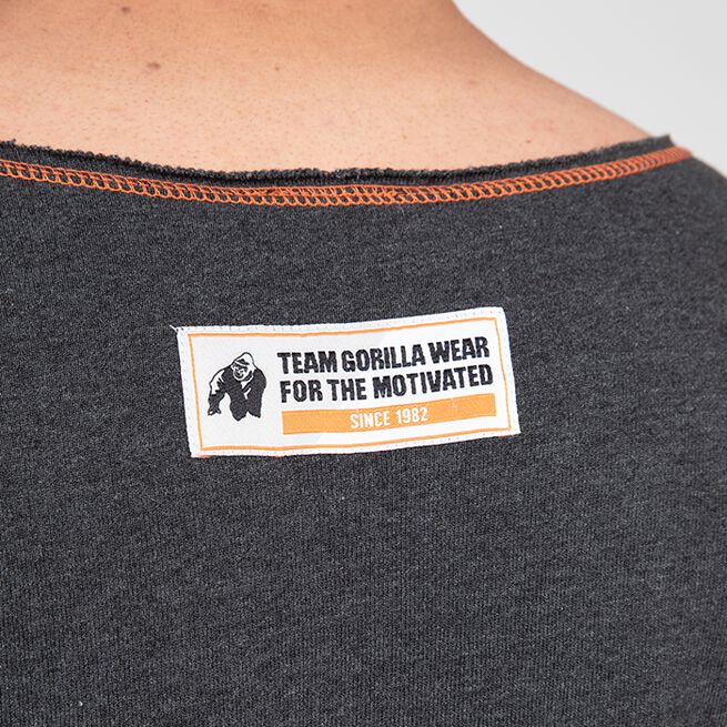 Wallace Workout Top, Grey/Orange