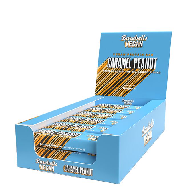 12 x Barebells Vegansk Proteinbar 55 g Peanut Caramel