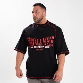 Finley Oversized T-Shirt, Black/Red, S  Finley Oversized T-skjorte Svart Rød