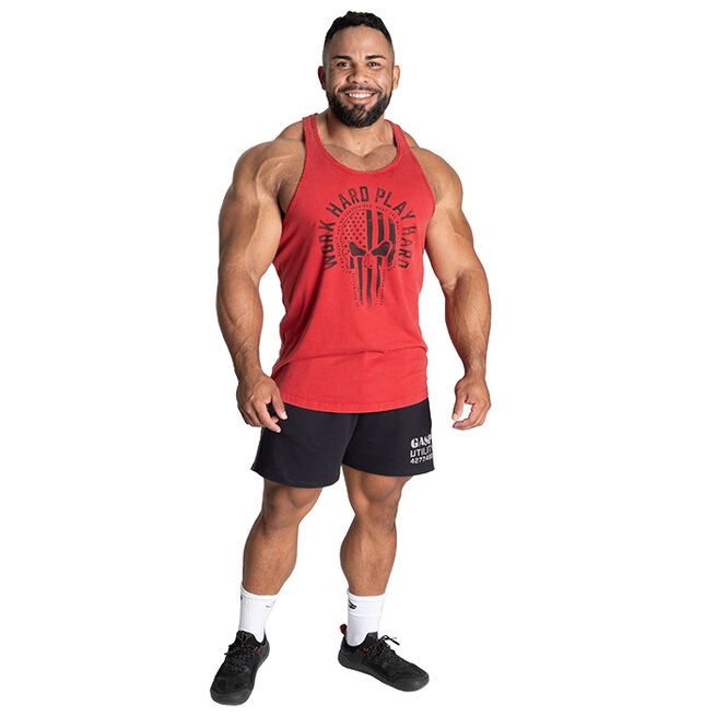 Skull T-back, Acid Chili Red