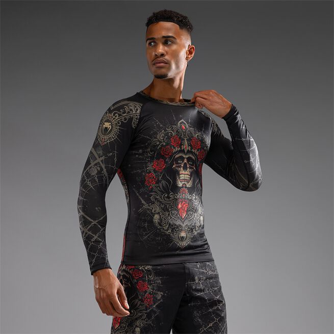 Santa Muerte 5.0 Langermet Rashguard Svart Gull