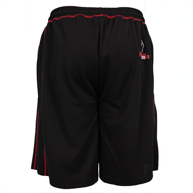 Marlow Mesh Shorts Svart Rød