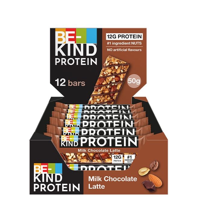 12 x BeKind Protein Bar 50 g Choc Latte Choc Latte