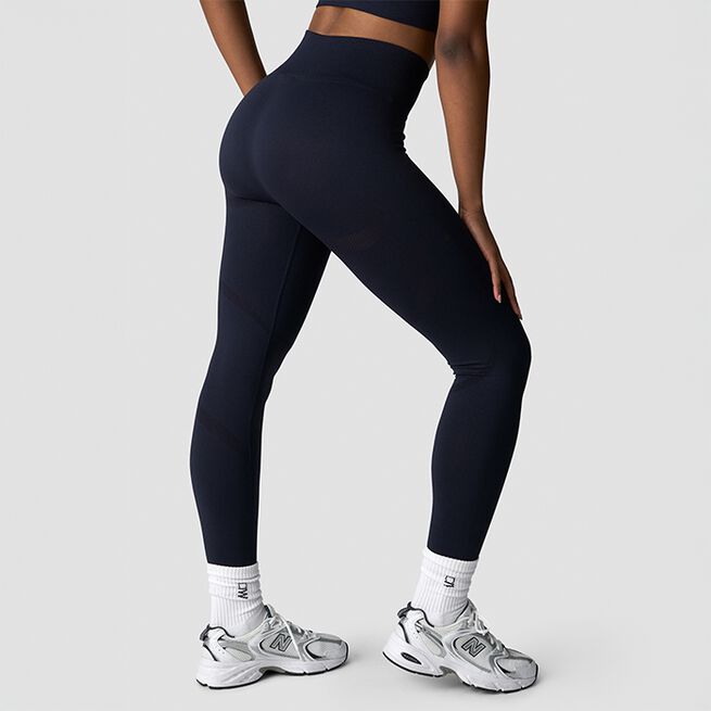 Seamless treningstights Marineblå