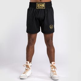 Venum Classic Boxing Shorts, Black/Gold, L  Classic Bokseshorts Svart/Gull