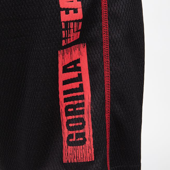 Wallace Mesh Shorts, Black/Red