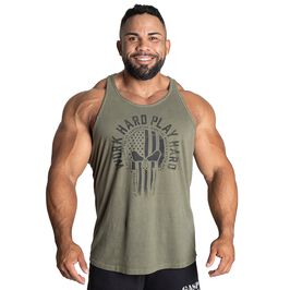 Gasp Skull T-back, Acid Washed Green Skull T-back, Acid Washed Green