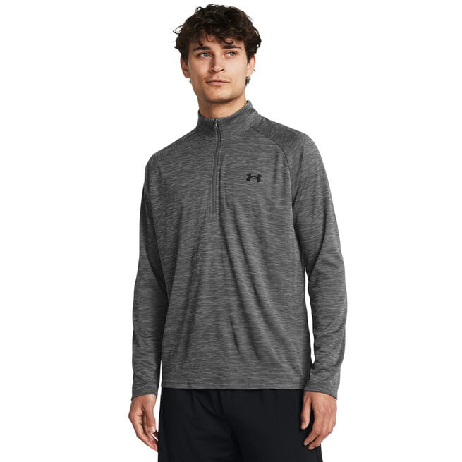 Tech Textured 1/2 Zip Genser Grå