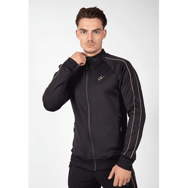 Wenden Track Jacket, Black/Gold, S 