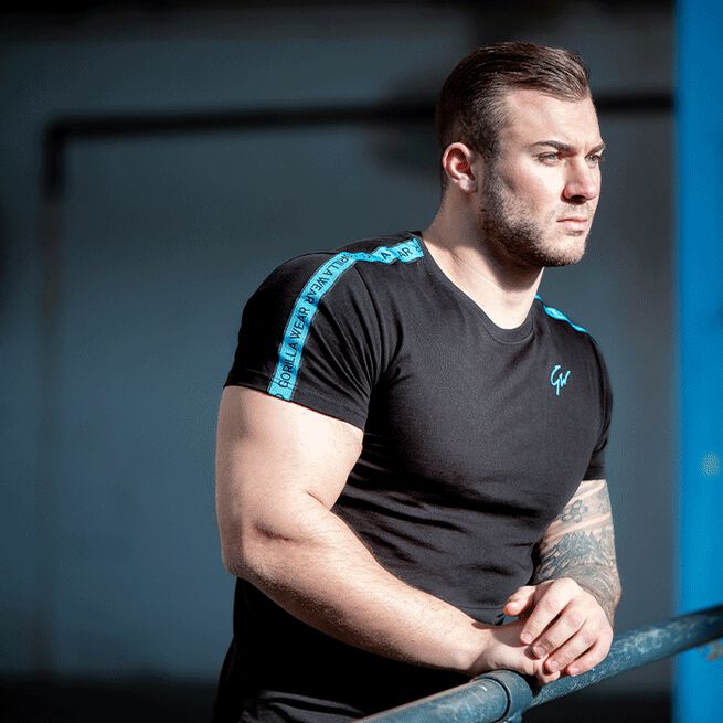 Chester T-Shirt, Black/Blue