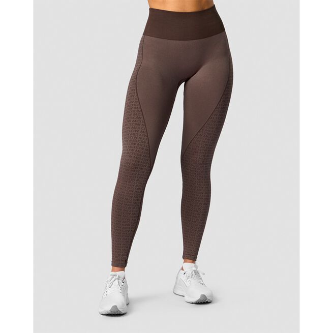 ICANIWILL Signature Seamless Tights, Dark Brown