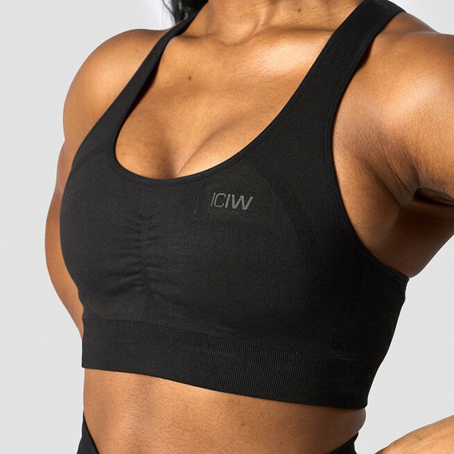 ICANIWILL Rush Seamless Sports Bra, Black