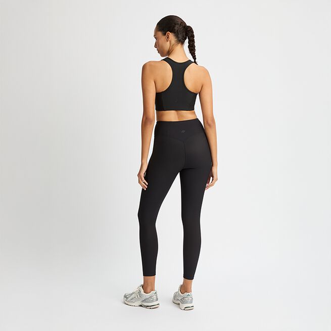 Ribbestrikkede Tights Svart