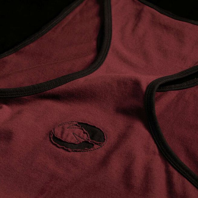 Vintage T-Back Linne Mørkerød