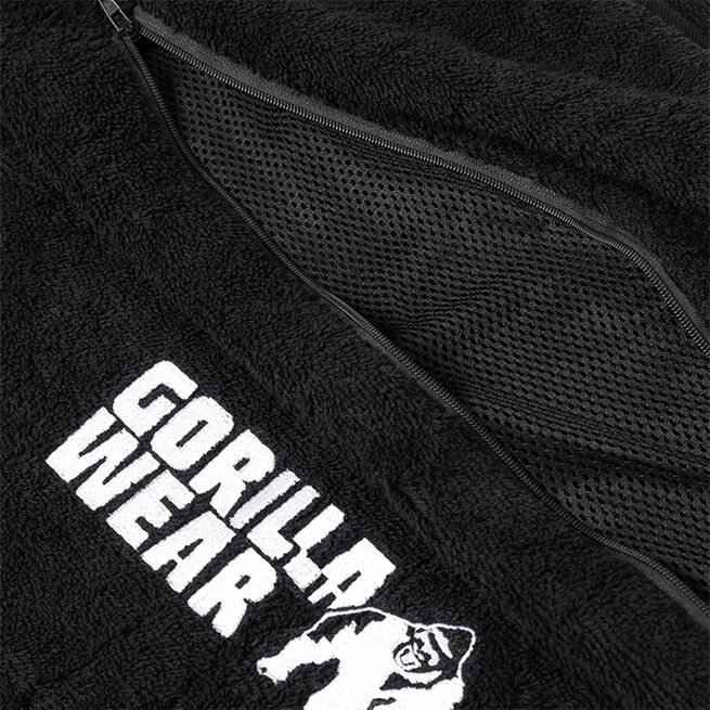 Zip Pocket Gymhåndkle Svart