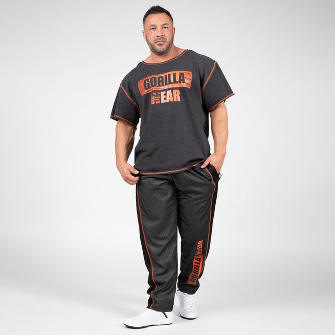 Wallace Workout Top, Grey/Orange