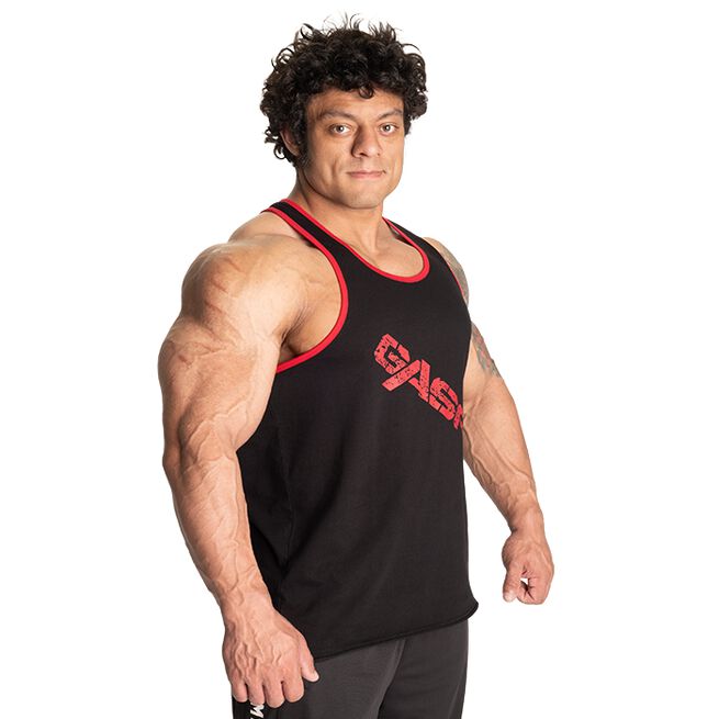 Vintage T-Back Linne Svart/Rød