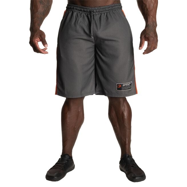 No1 Mesh Shorts Svart Oransje