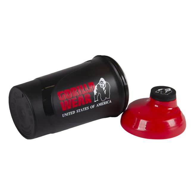Gorilla Wear Wave Shaker Svart/Rød 600 ml