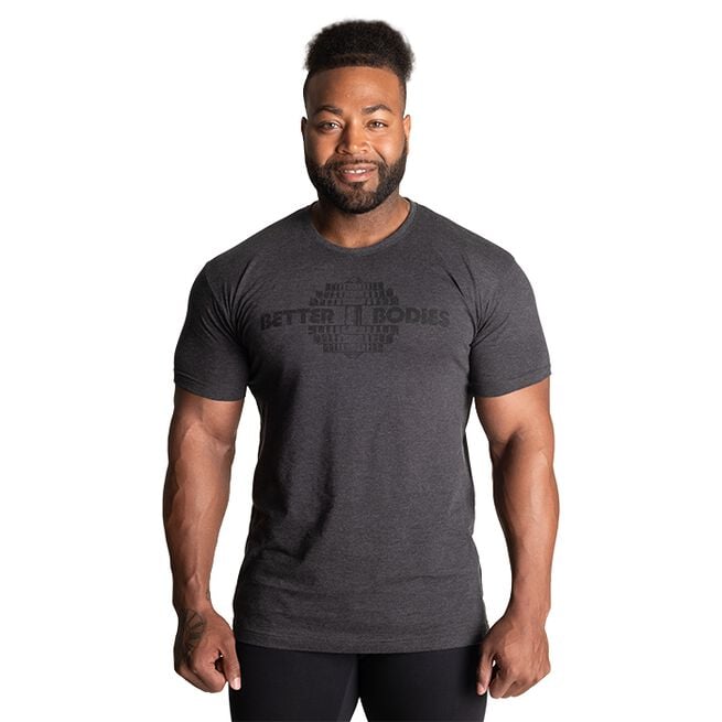 Better Bodies Recruit Tee, Dark Grey Melange