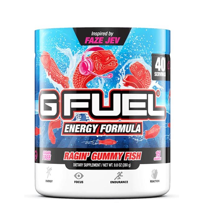 G Fuel Energy Formula Energidrikkpulver 40 porsjoner Ragin Gummy Fish