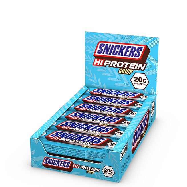 12 x Snickers High Protein Crisp Bar 55 g Melkesjokolade Milk Chocolate