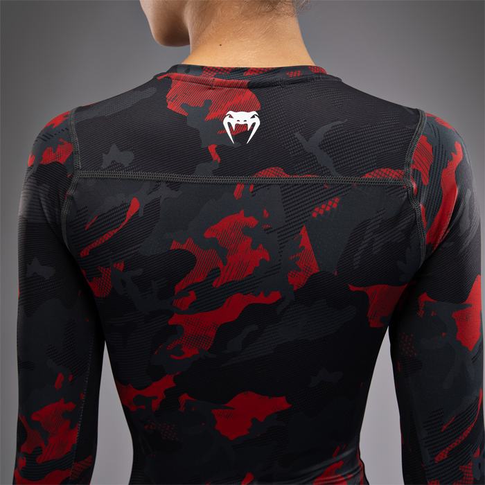 Venum X SOPHIA ROSE Rashguard Long Sleeves, Midnight Grey/Cherry Red