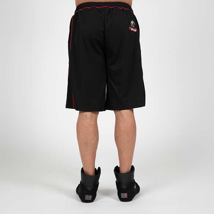 Marlow Mesh Shorts Svart R&oslash;d