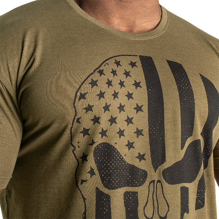 Skull Standard Tee, Army Green Melange