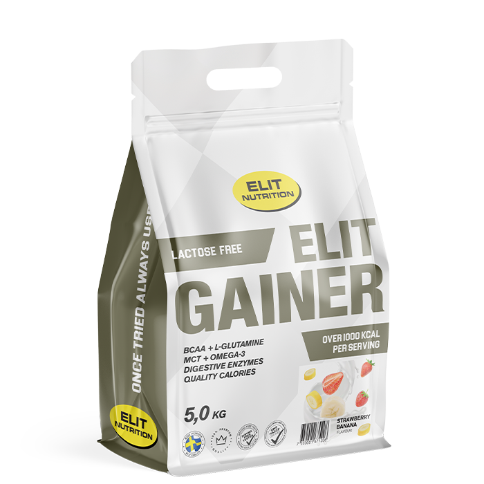 ELIT Gainer Laktosfri 5 kg strawberry_banana