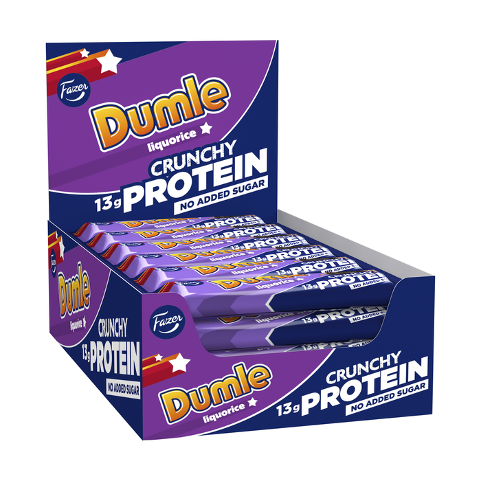 15 x Dumle Protein Bar 45 g licourice
