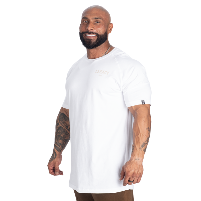 1982 Raglan T‑Skjorte Hvit Beige