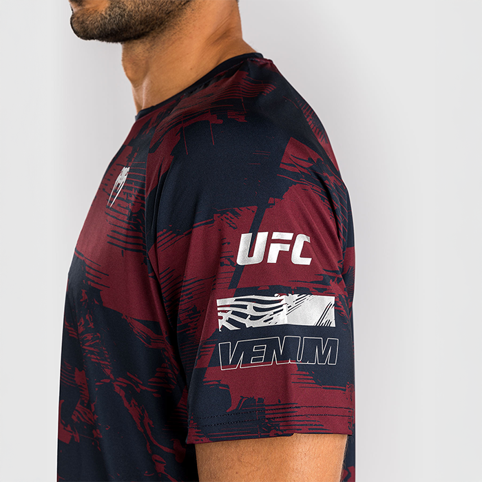 UFC Zenith by Venum Fight Week Dry Tech T-skjorte Bl&aring; R&oslash;d Gr&aring;