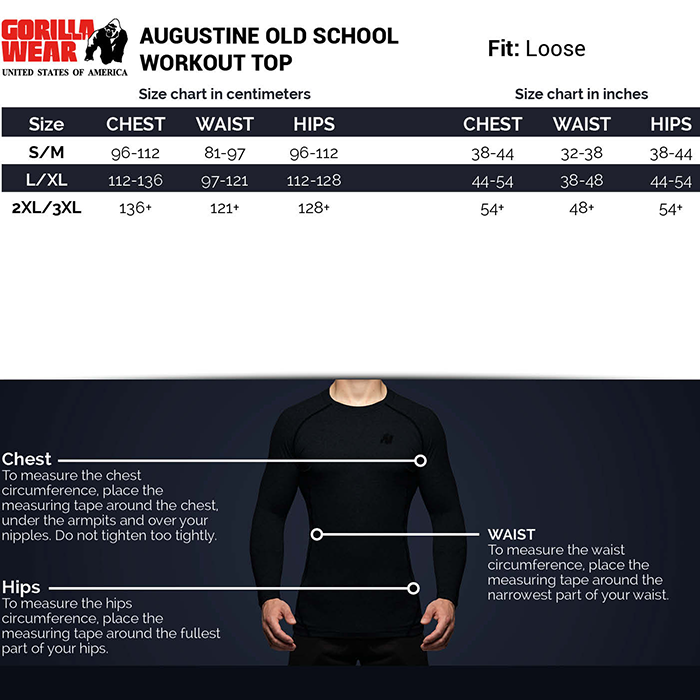 Augustine Old School Work Out Top, Black/Red