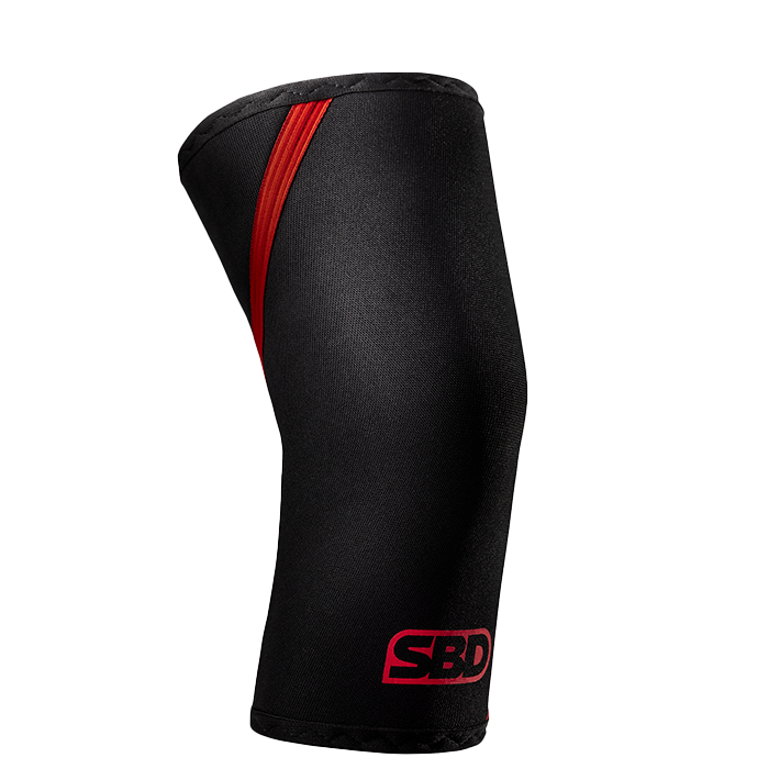SBD Knee Sleeves, 7mm, Black/Red