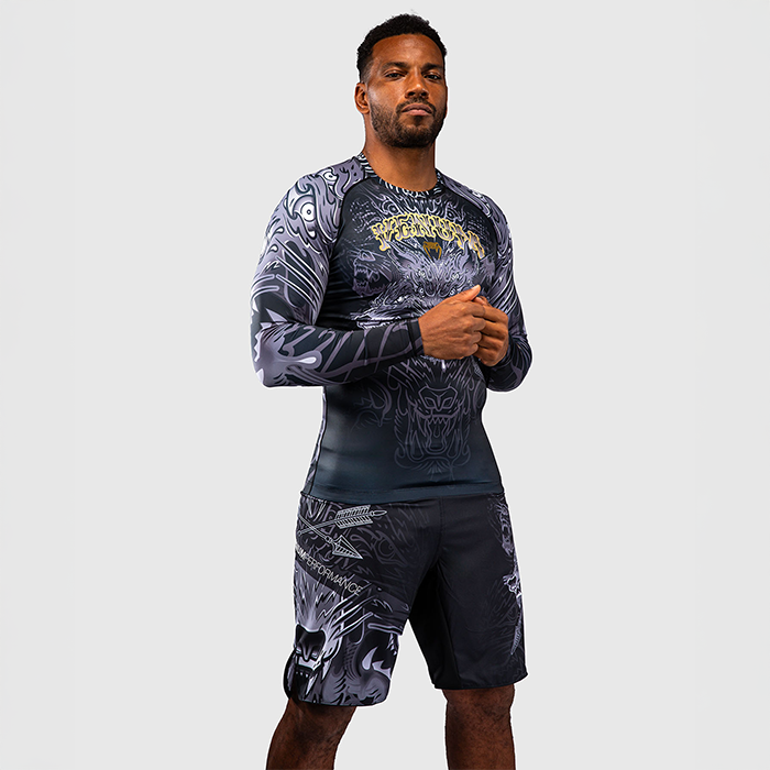 Venum Wolf Atak Rashguard Langermet Svart Gr&aring;